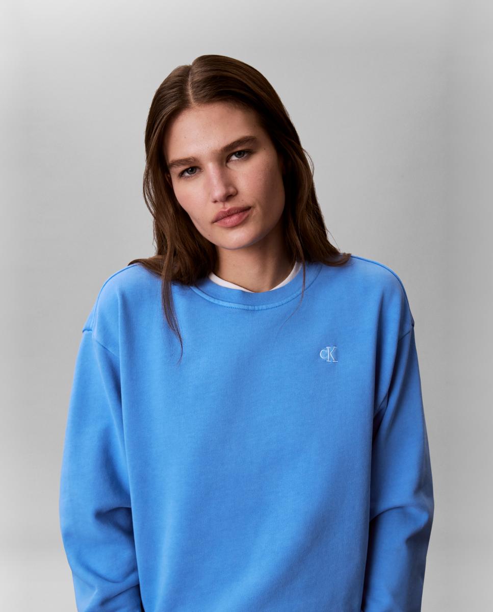 Sweatshirt com Logótipo Azul-claro-4