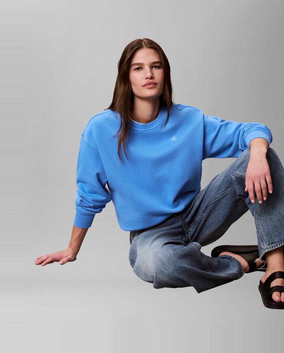 Sweatshirt com Logótipo Azul-claro-5