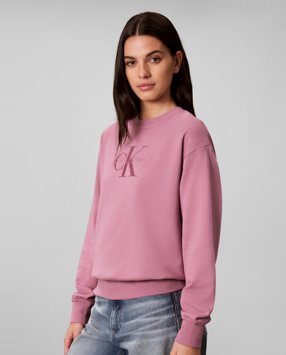 Sudadera de mujer monologo - Calvin Klein Jeans - Morado Morado-3