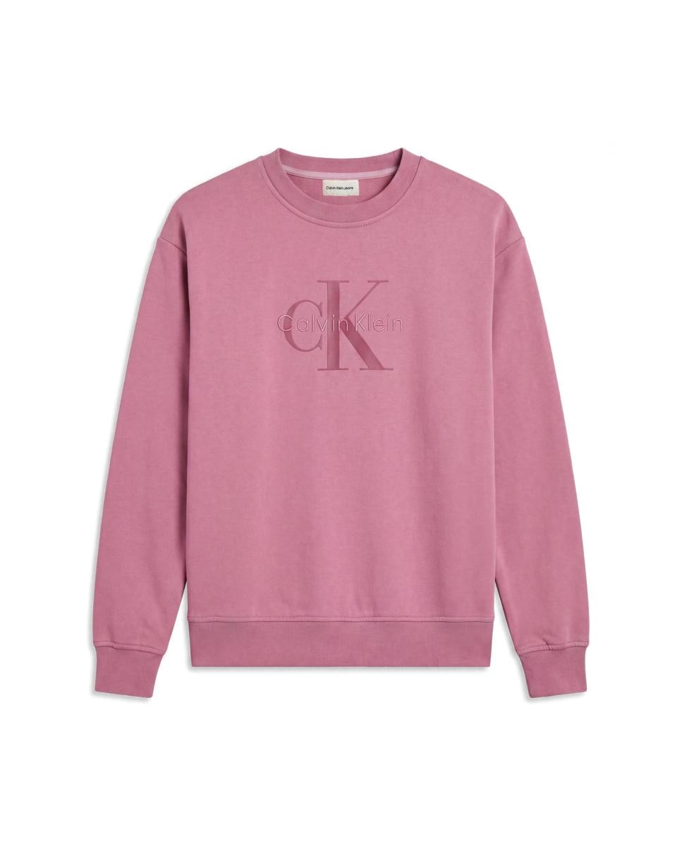 Sudadera de mujer monologo - Calvin Klein Jeans - Morado Morado-5