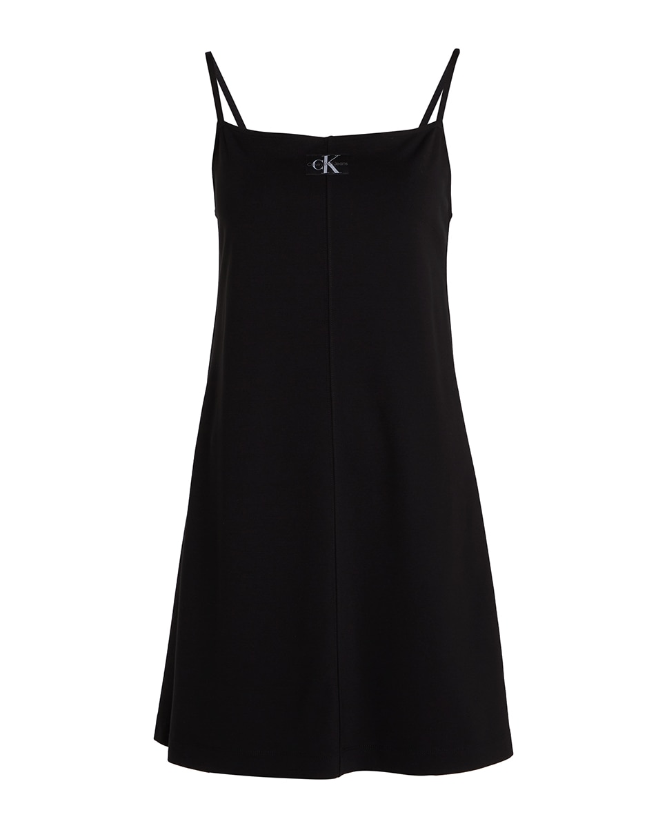Vestido Evasé de Malha Milano Preto-4