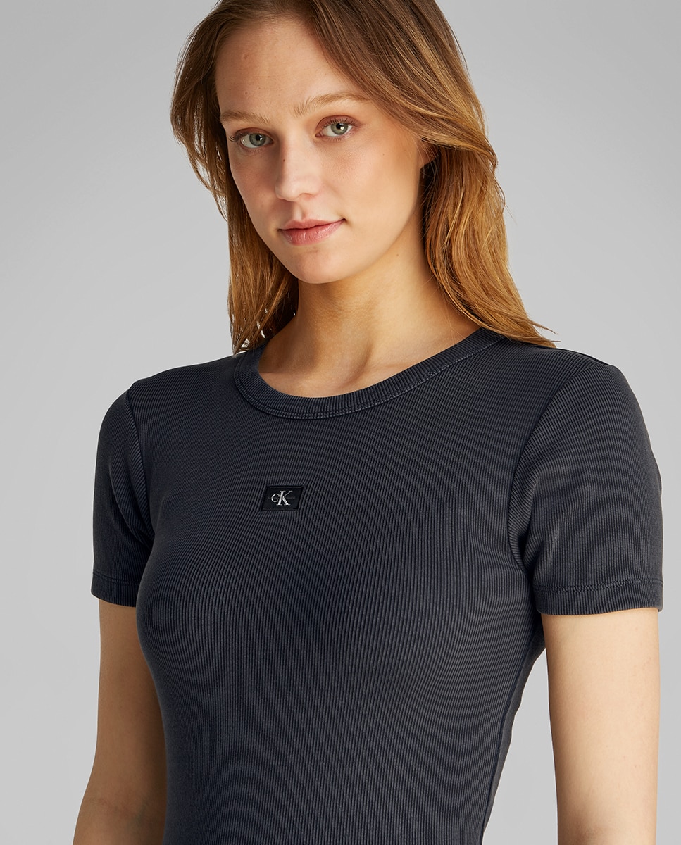 Vestido Curto com Logótipo Preto-3