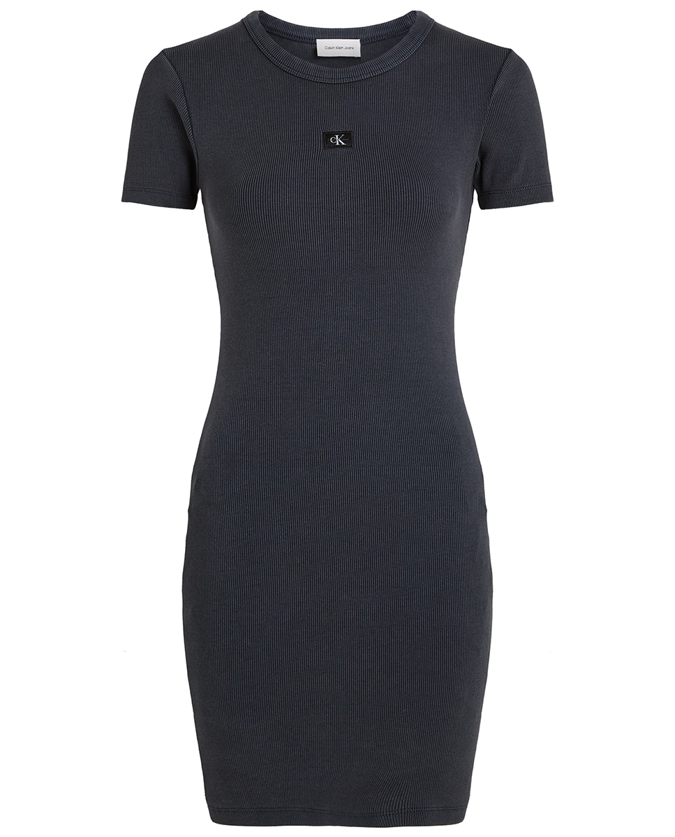 Vestido Curto com Logótipo Preto-4