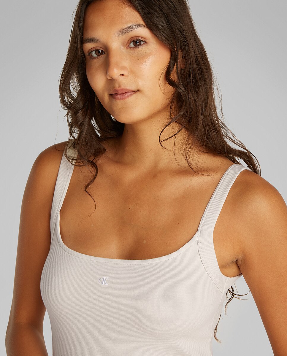 Vestido Curto de Alças Branco-3