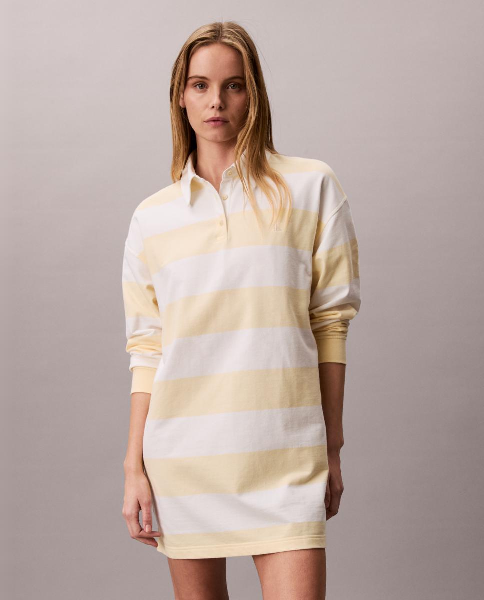 Vestido às Riscas Branco-2