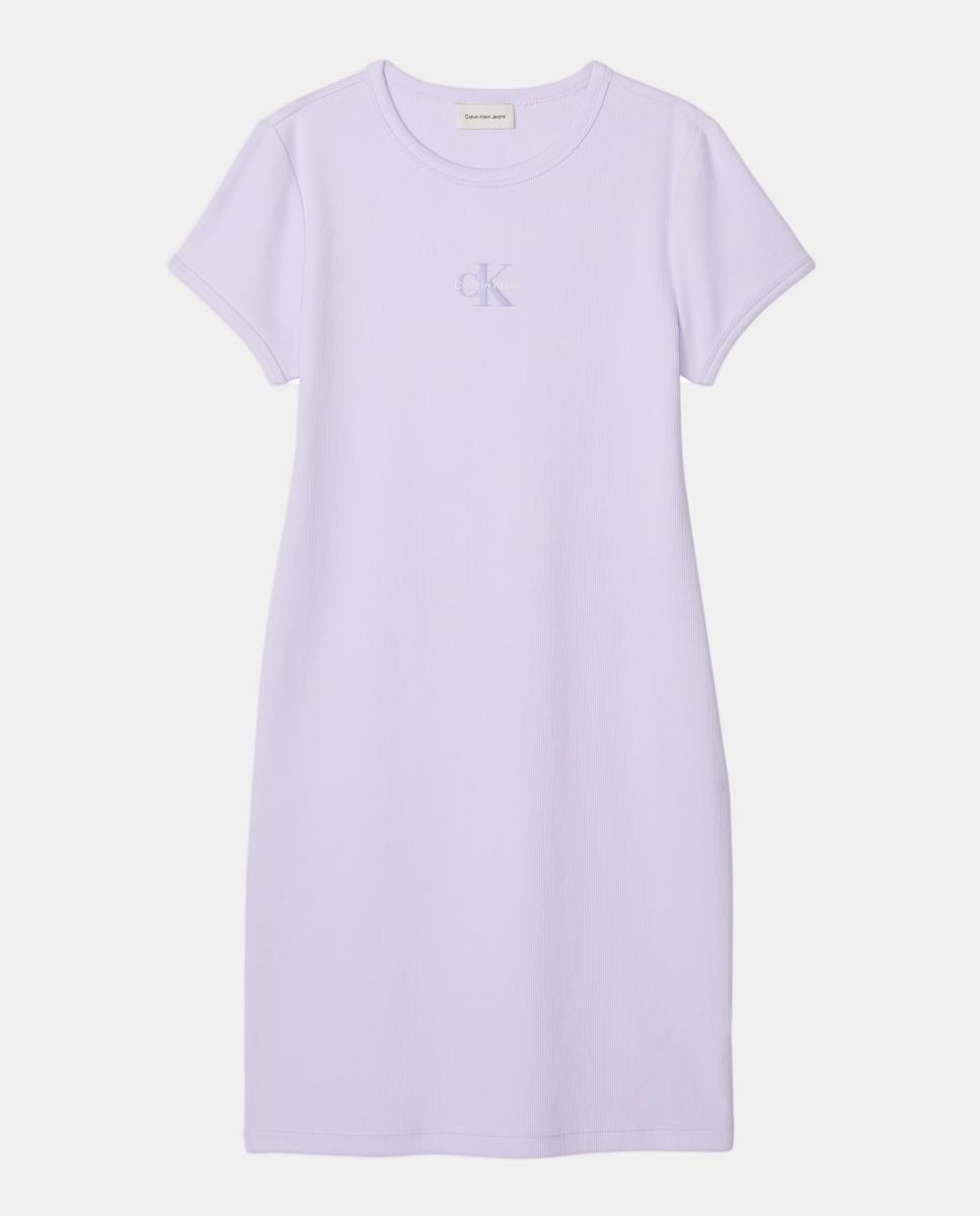 Vestido Curto com Mono Logótipo Lilás-5