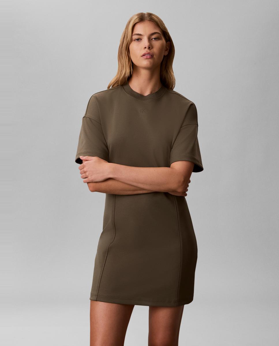 Calvin Klein Jeans - Vestido mujer estilo scuba con logo.