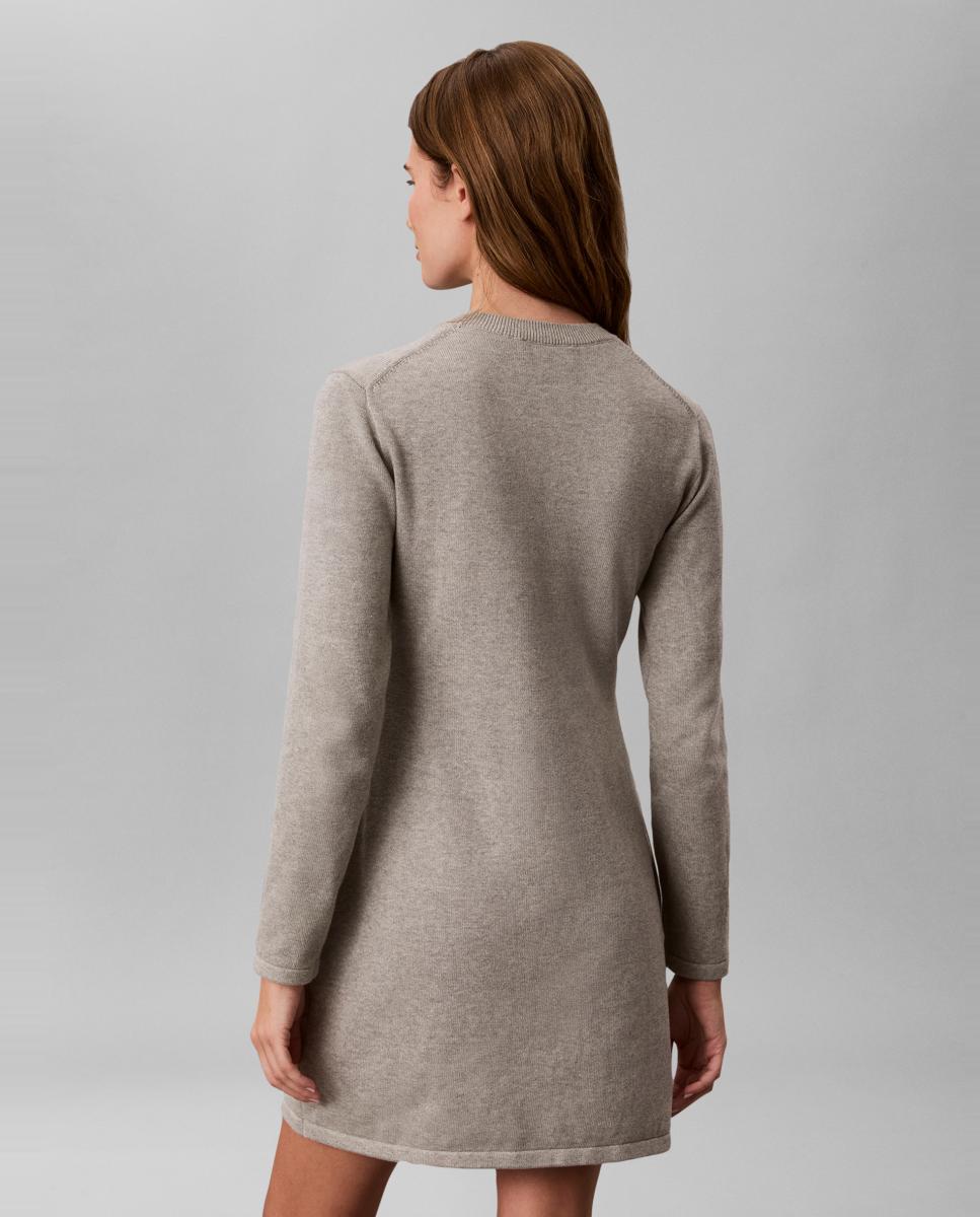 Vestido Mini com Logótipo Cinzento-claro-3