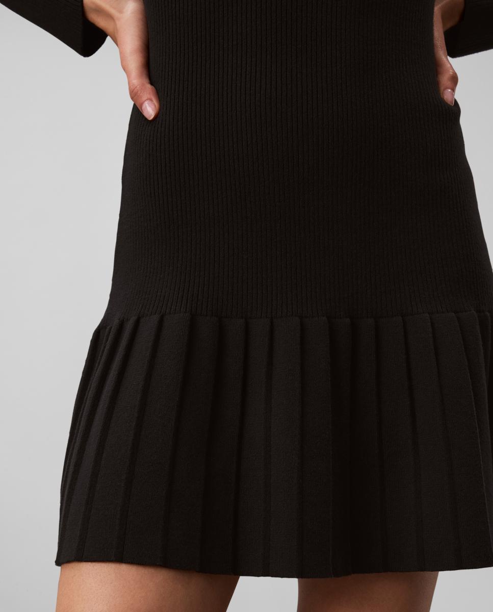 Vestido mini de mujer canalé - Calvin Klein Jeans - Negro Negro-5
