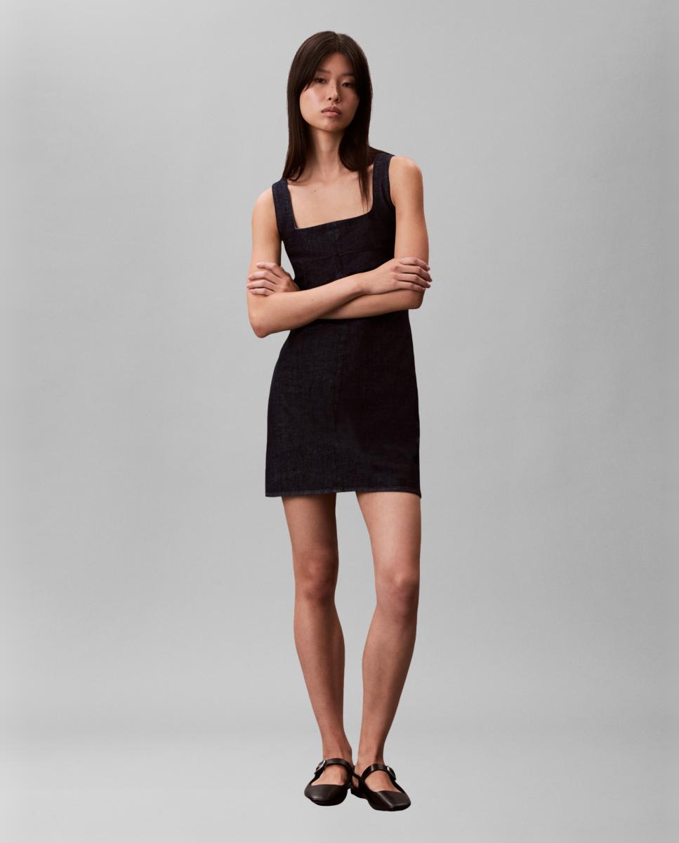 Imagem 0 de Vestido Curto de Ganga