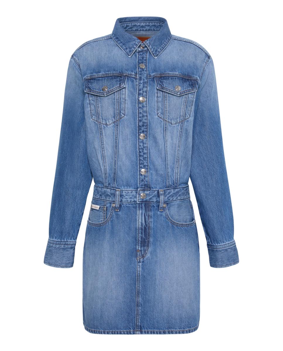 Vestido Mini Trucker de Ganga Azul-7