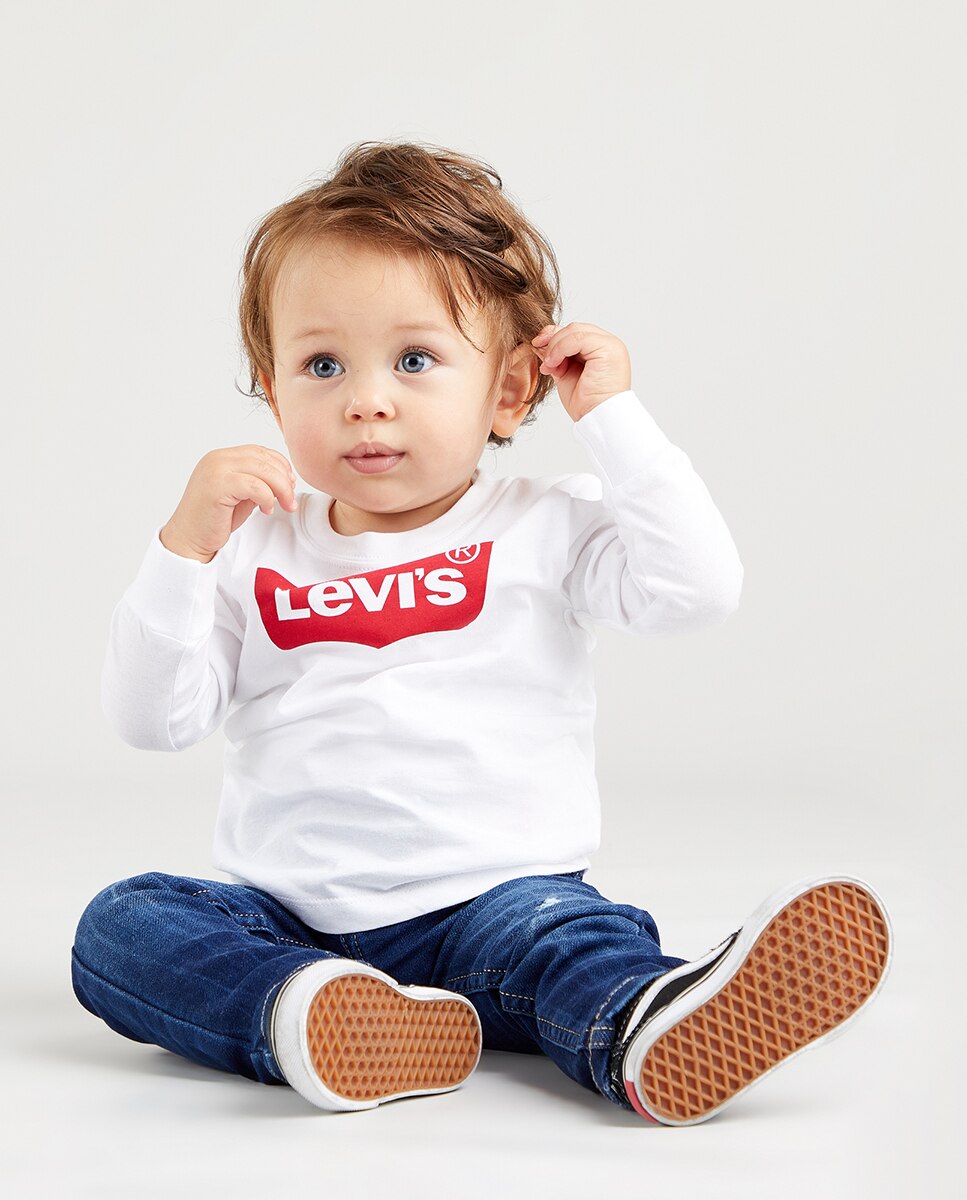 T-shirt branca de bebé menino Levi's Branco-10