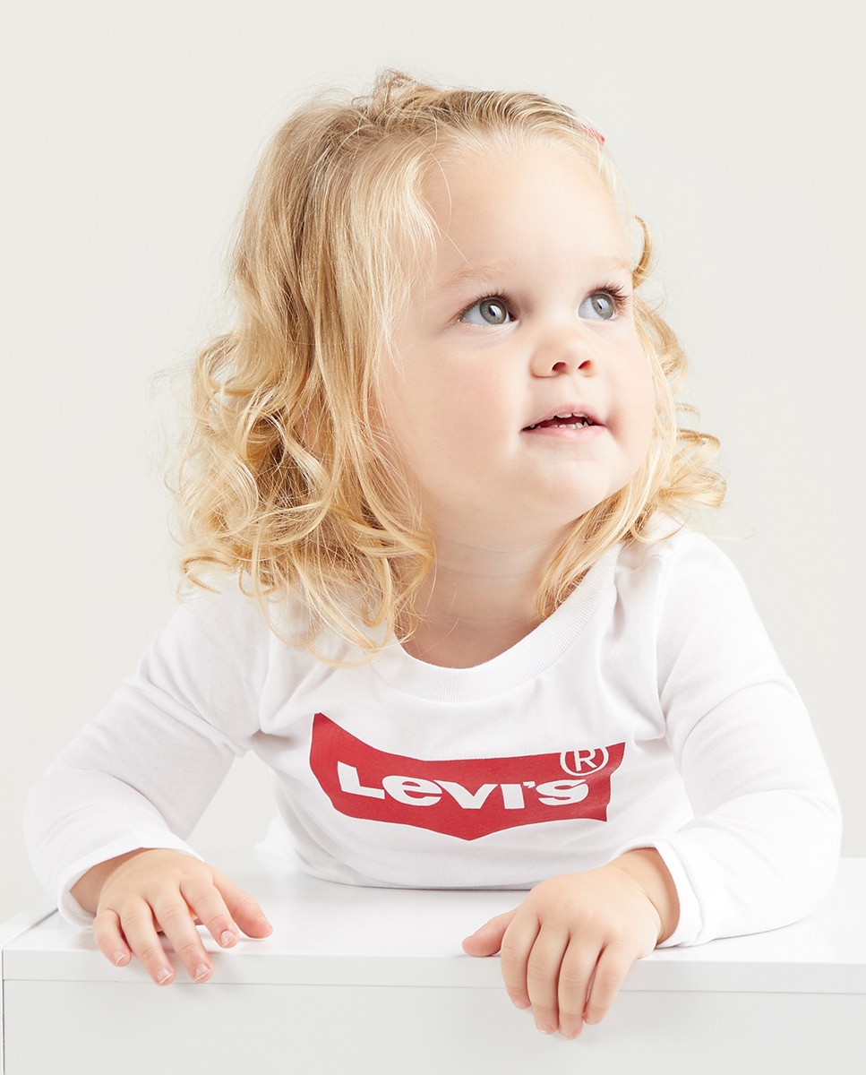 T-shirt branca de bebé menina Levi's Branco-3