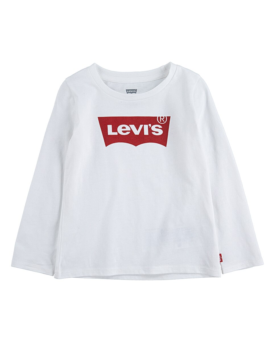 T-shirt branca de bebé menina Levi's Branco-4