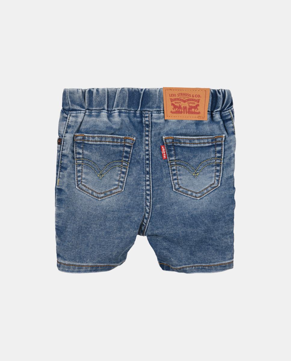 Calções de Dobby e Corte Justo Pull-On de Bebé Levi's Azul-2