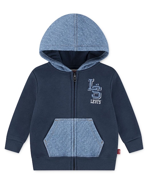 Imagen 0 de Chaqueta con capucha y cremallera completa Levi's® Knit Denim para bebé Niño