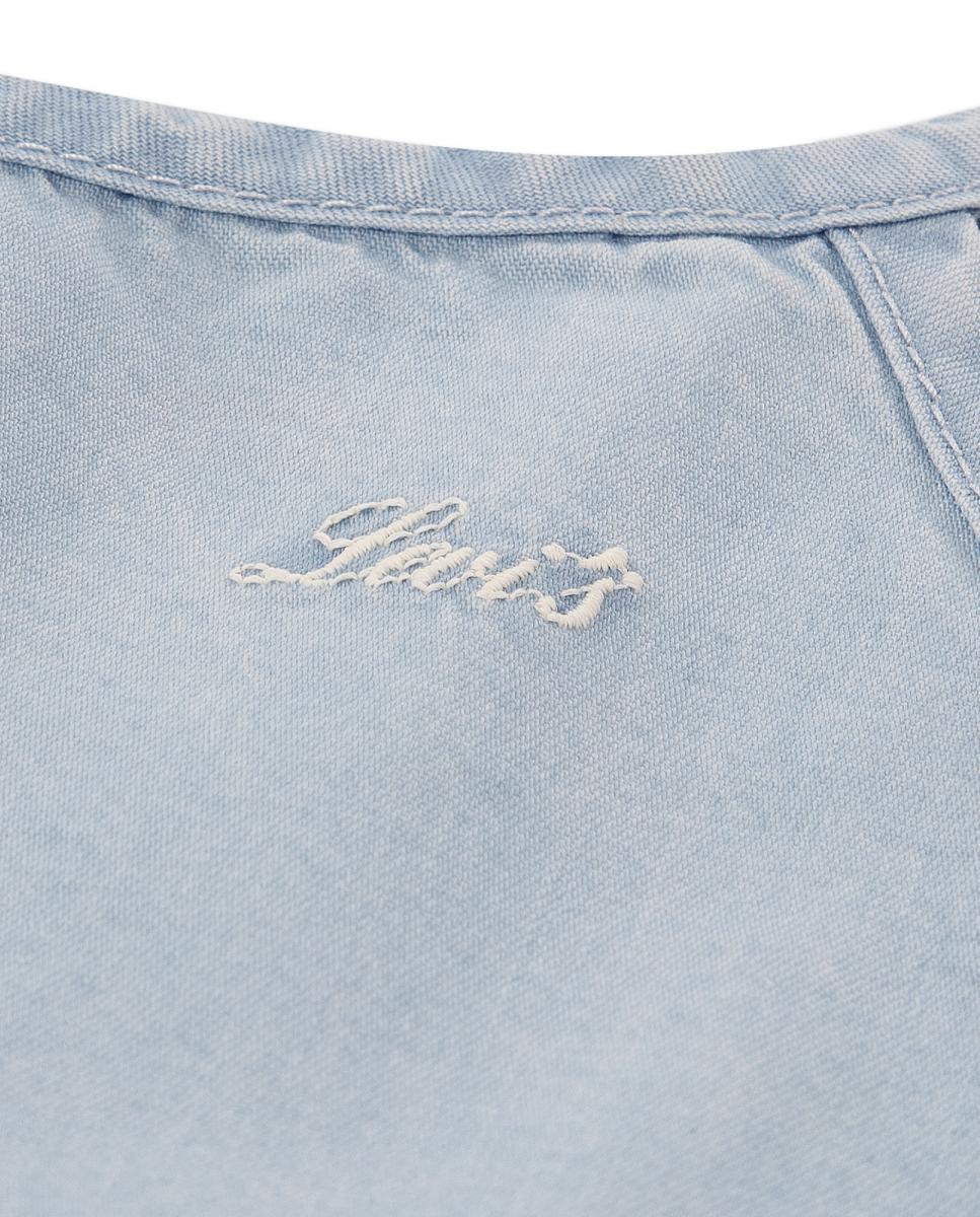 Conjunto de Duas Peças: T-shirt e Jeans Escalonadas Azul-3