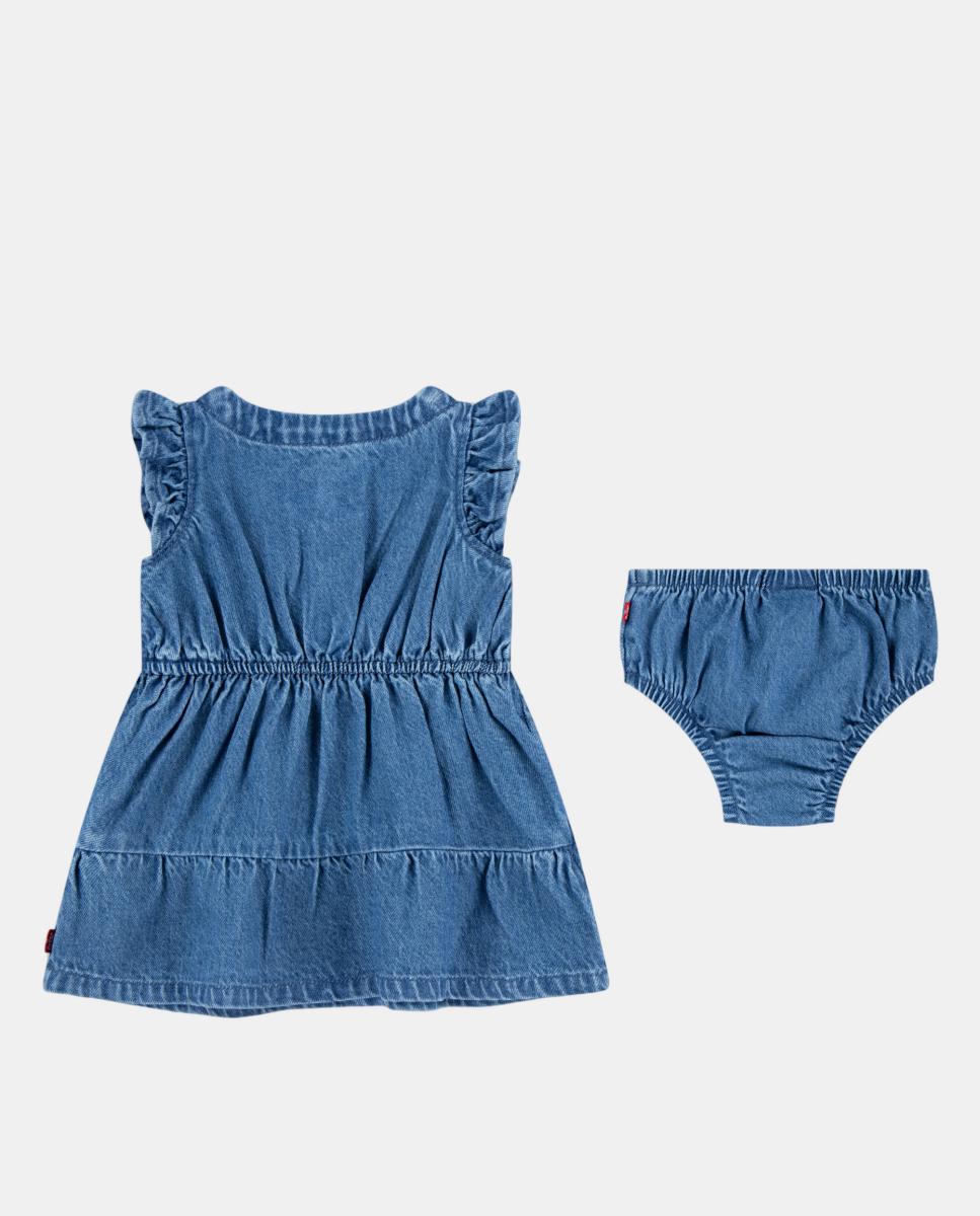 Vestido com Mangas Onduladas Levi's Azul-2