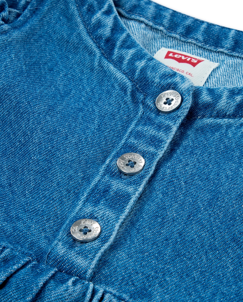 Vestido com Mangas Onduladas Levi's Azul-3