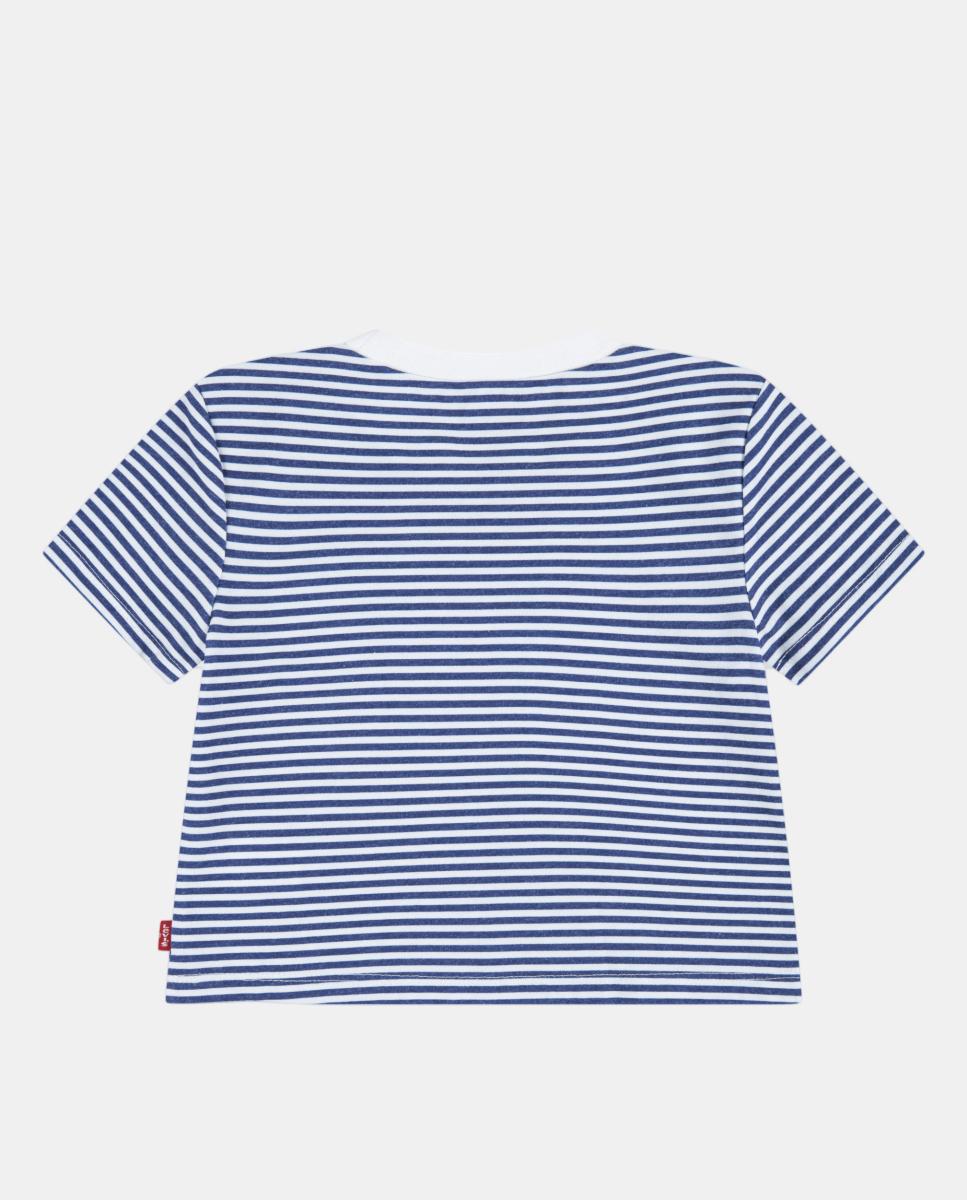 T-shirt Mini Morcego às Riscas Levi's Azul-2