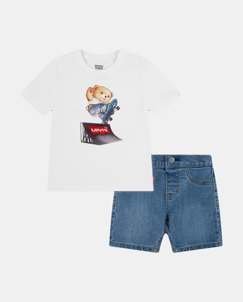 Imagem 0 de Conjunto de 2 Peças: T-shirt Skater e Calções de Ganga