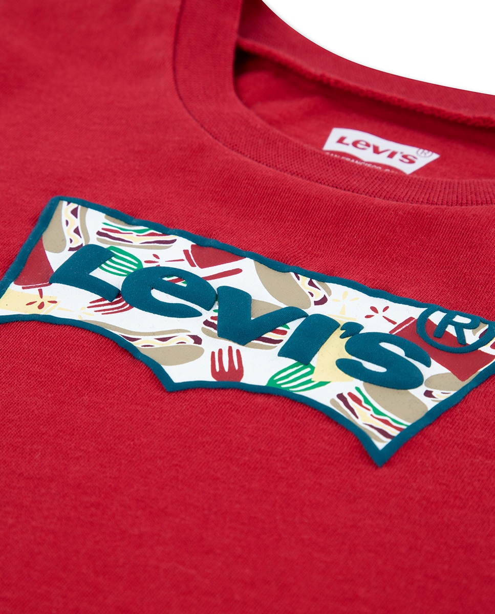 T-shirt de Morcego com Churrasco Levi's Vermelho-3