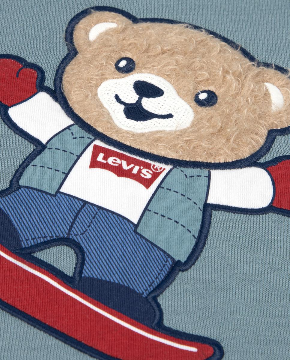 Conjunto de Duas Peças de Sweatshirt com Capuz e Calças Desportivas para Snowboard Levi's Verde-3