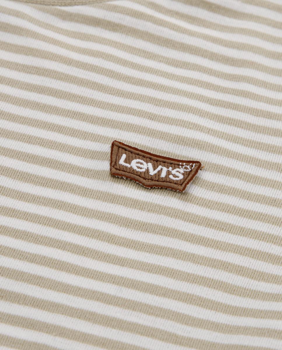 Camisola de Manga Comprida às Riscas Levi's Branco-3