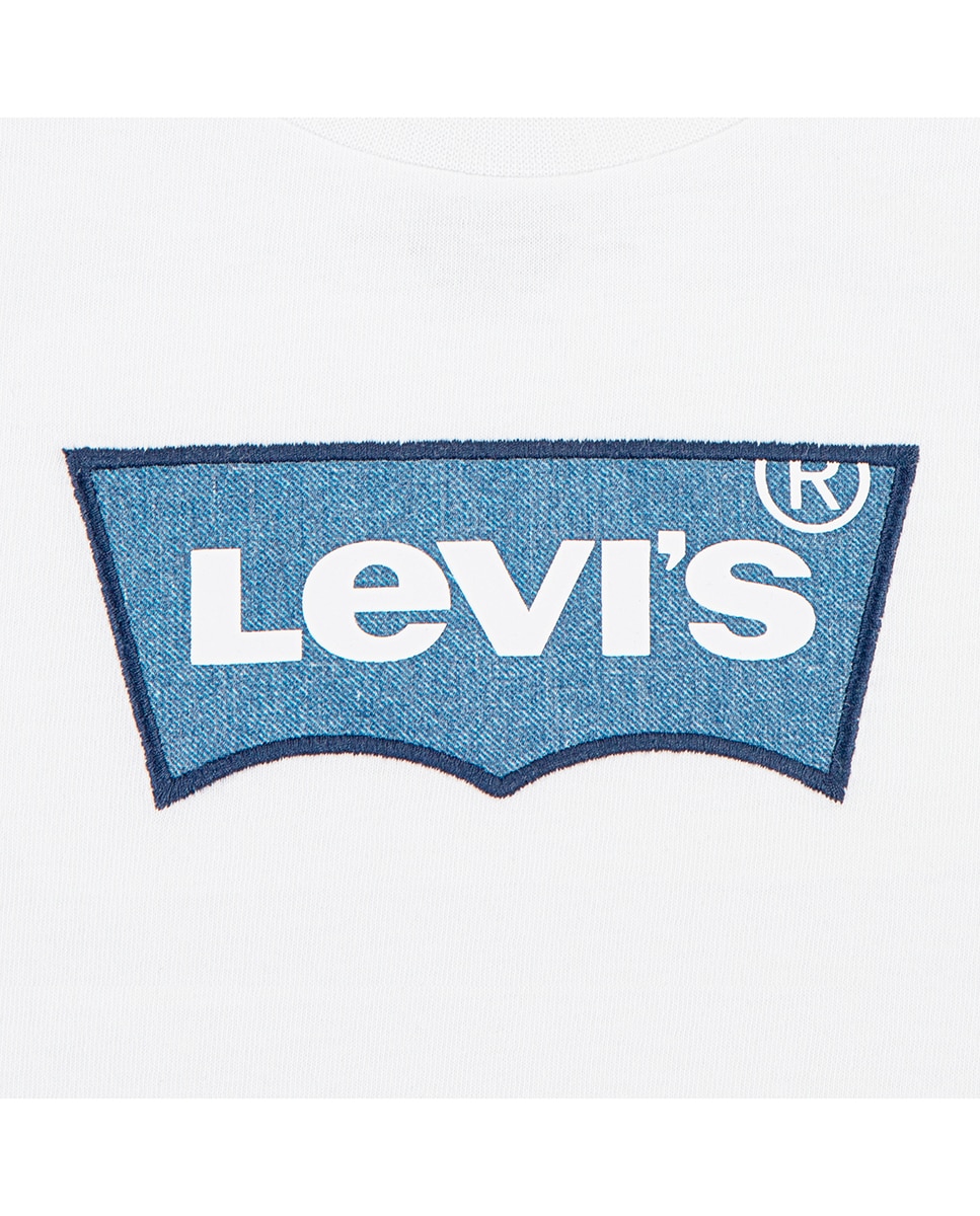 A Minha Primeira T-shirt de Morcego Levi's Branco-3