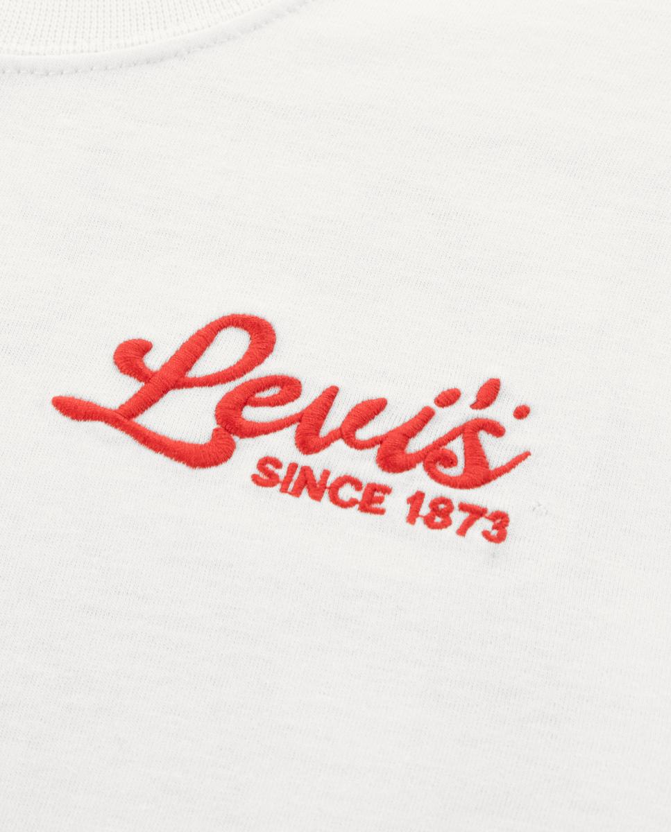 T-shirt com Urso Amante de Pizza Levi's Branco-3
