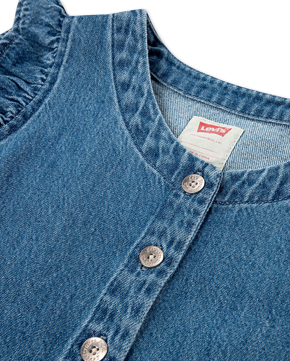 Vestido com Mangas Onduladas Levi's Azul-3