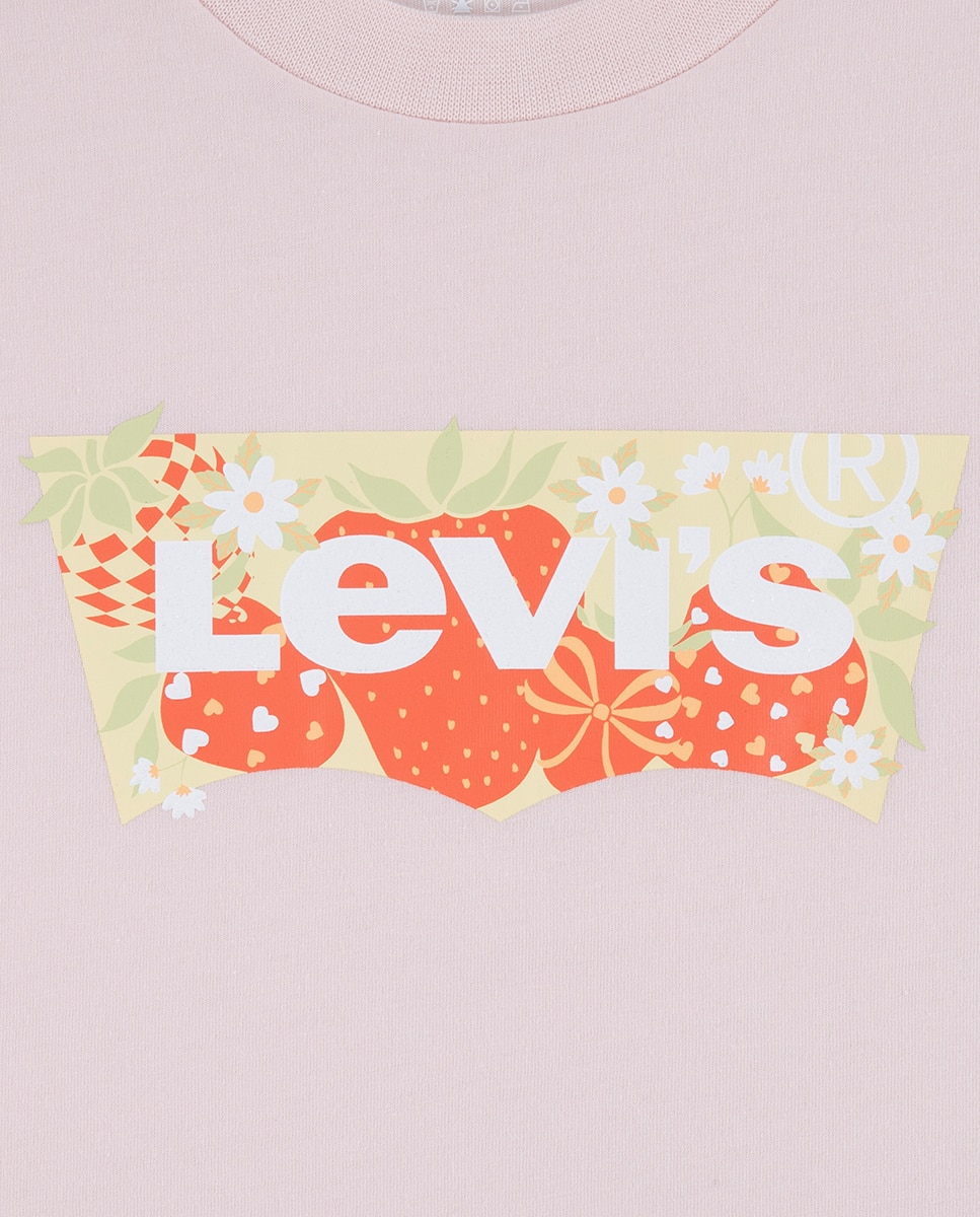 T-shirt de Morcego com Morango Levi's Rosa-3