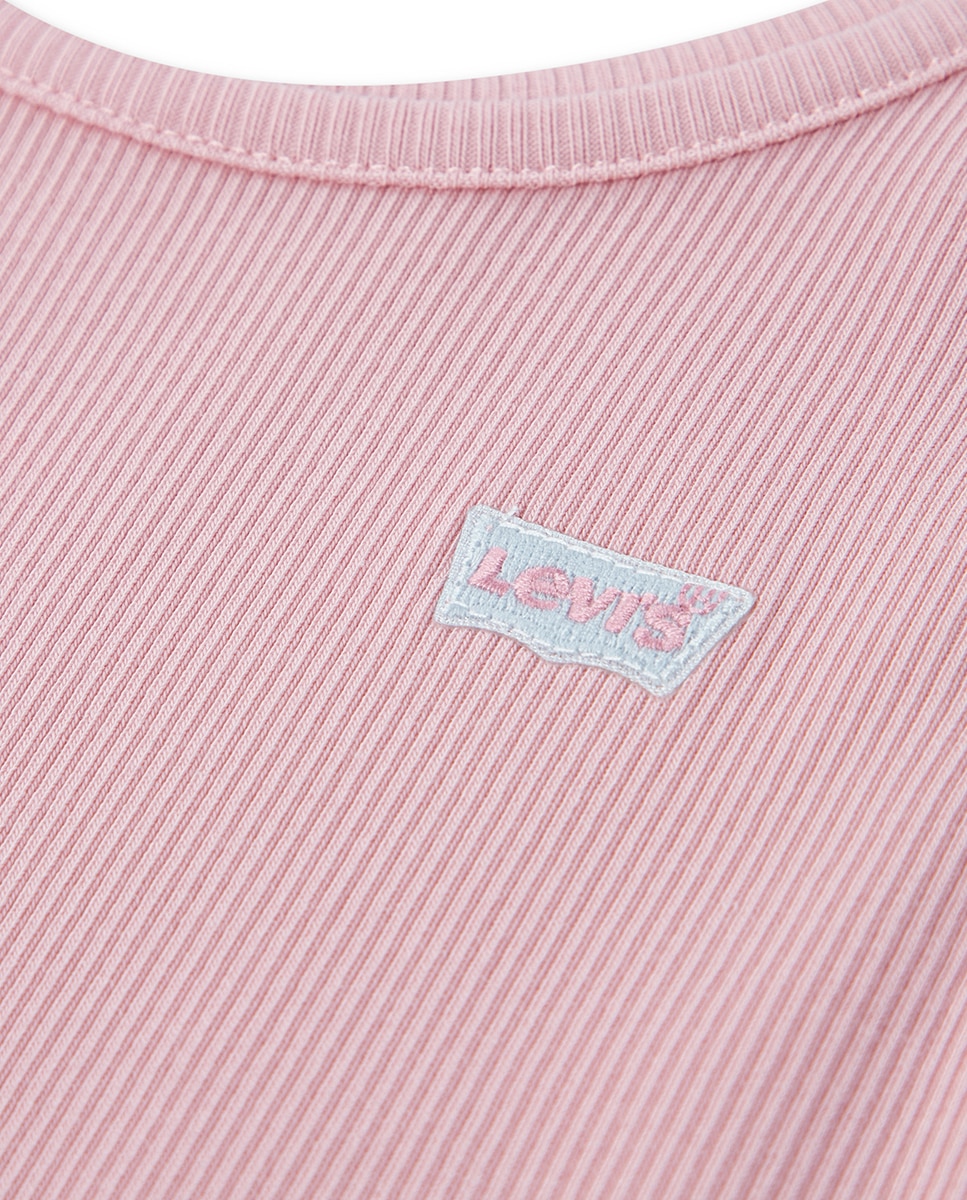 T-shirt sem Mangas Canelada Meet and Greet Levi's Rosa-3