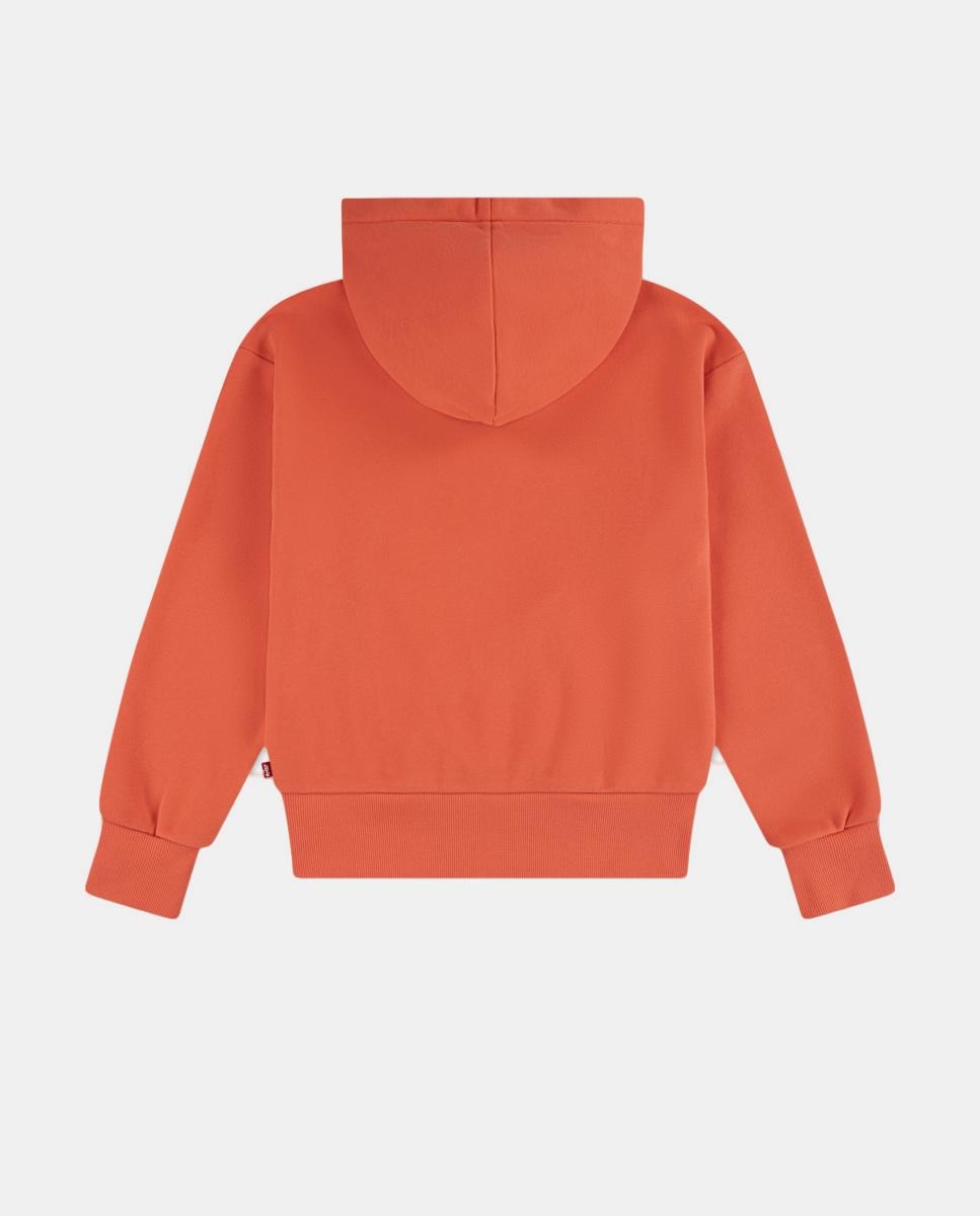 Sweatshirt com Capuz Extra Grande com Logótipo Gráfico Laranja-2