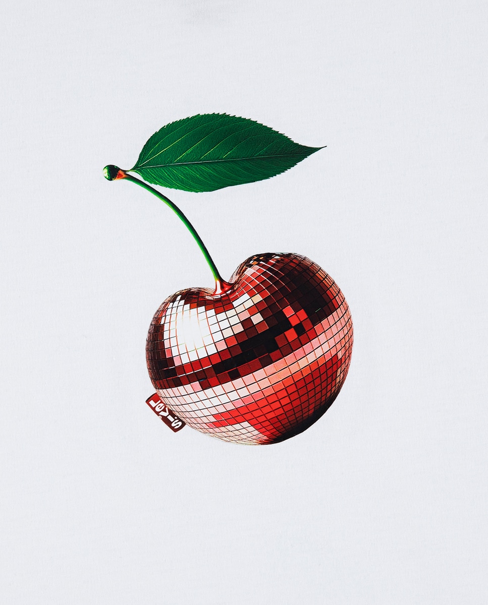T-shirt Disco Cherry Levi's Branco-3
