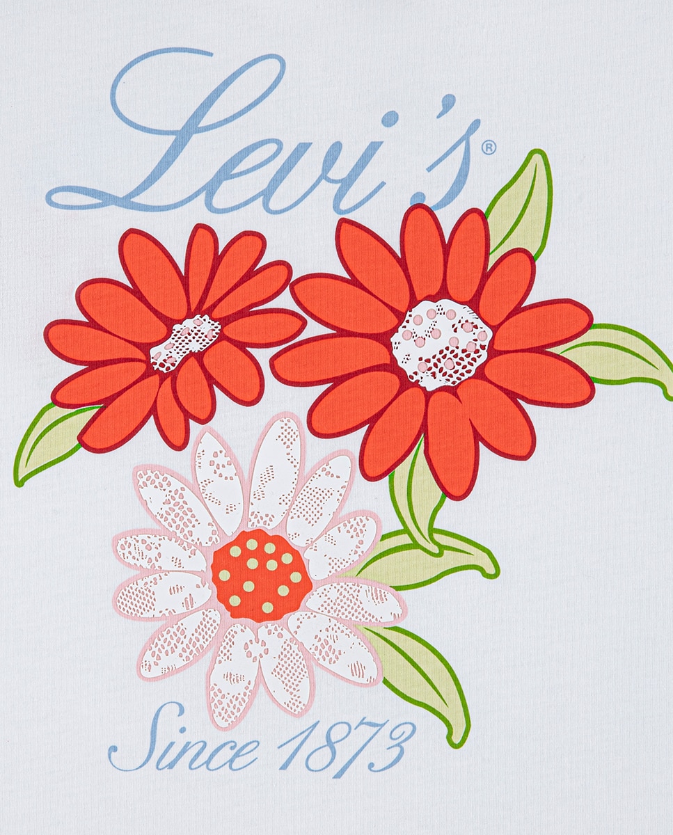 T-shirt Extra Grande com Estampado Floral Levi's Branco-3