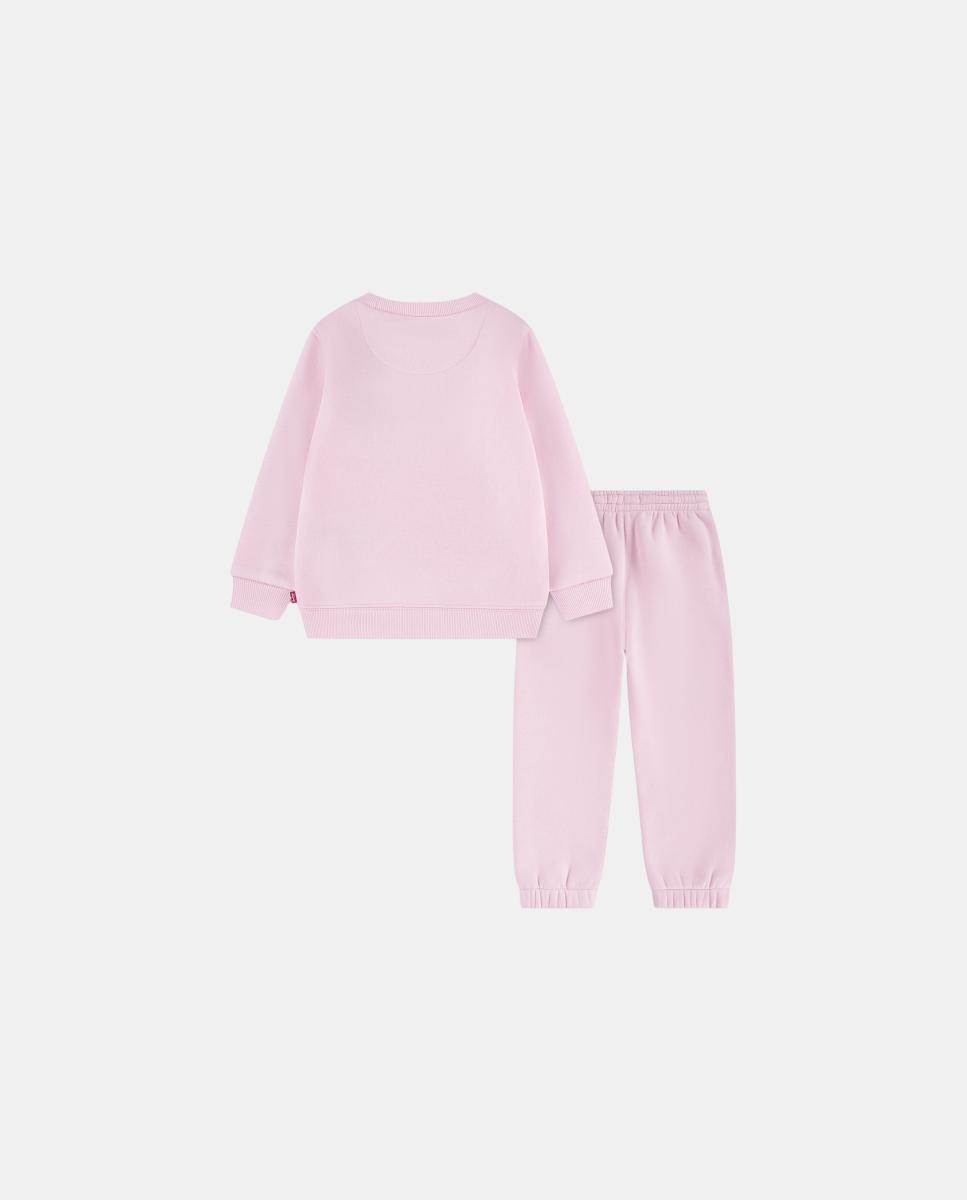 Conjunto de 2 Peças de Calças Desportivas e Decote Redondo Core Batwing Levi's Rosa-2