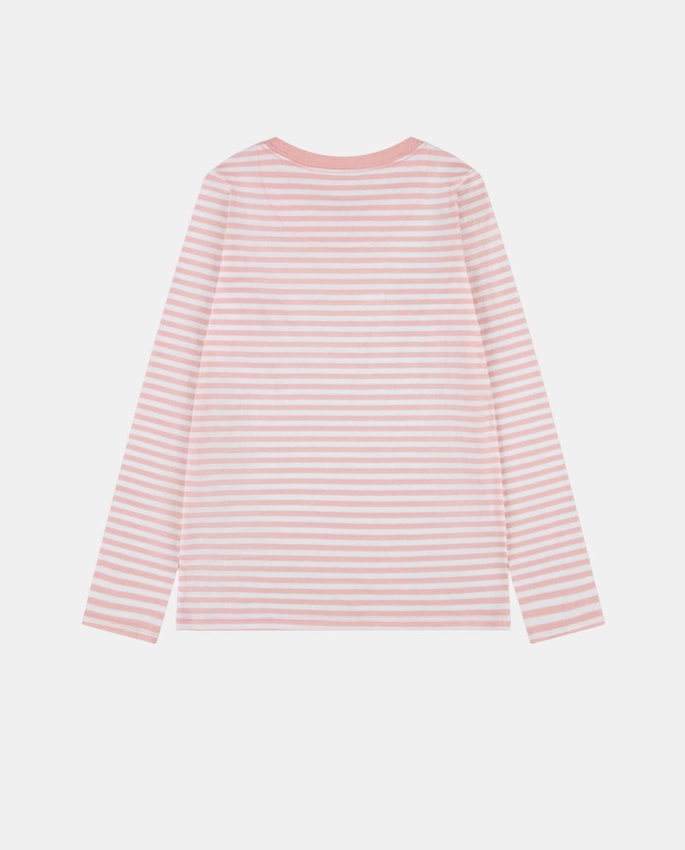 Camisola de Manga Comprida às Riscas Levi's Rosa-2