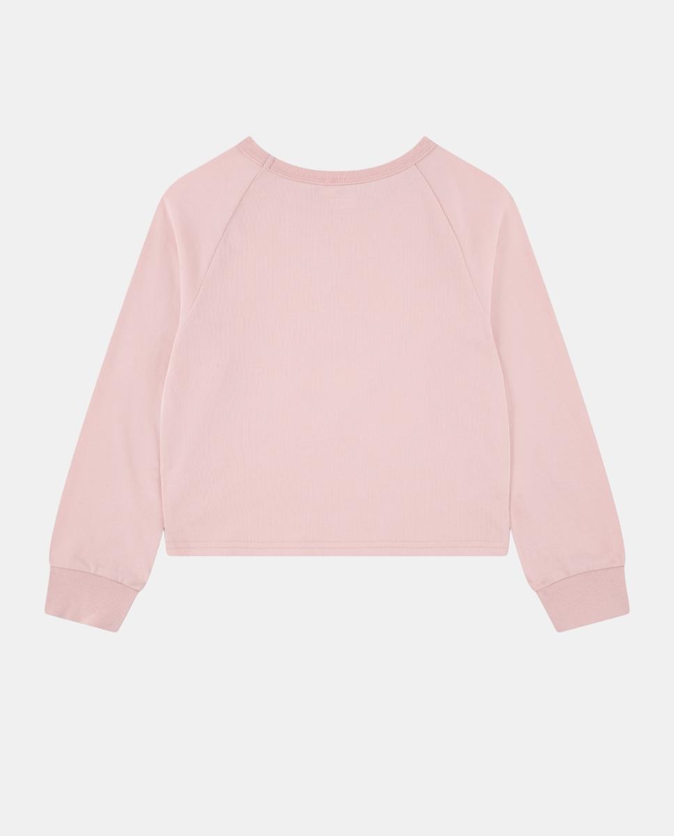 Camisola de Malha com Decote Redondo, Coração e Manga Comprida Levi's Rosa-2