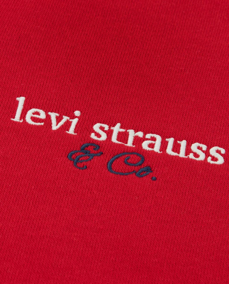 Camisola com Meio Fecho de Correr Levi's Vermelho-3