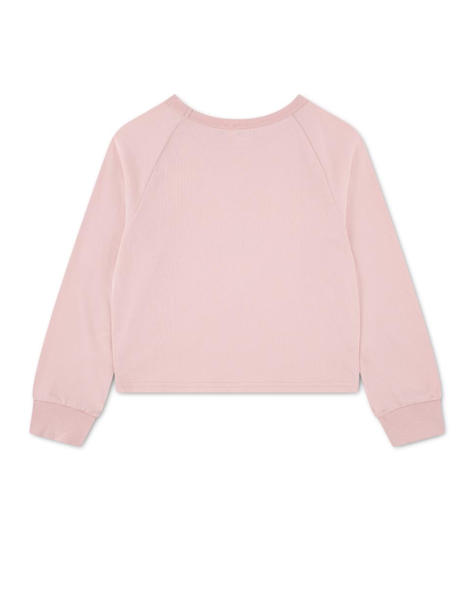 Camisola de Malha com Decote Redondo, Coração e Manga Comprida Levi's Rosa-2