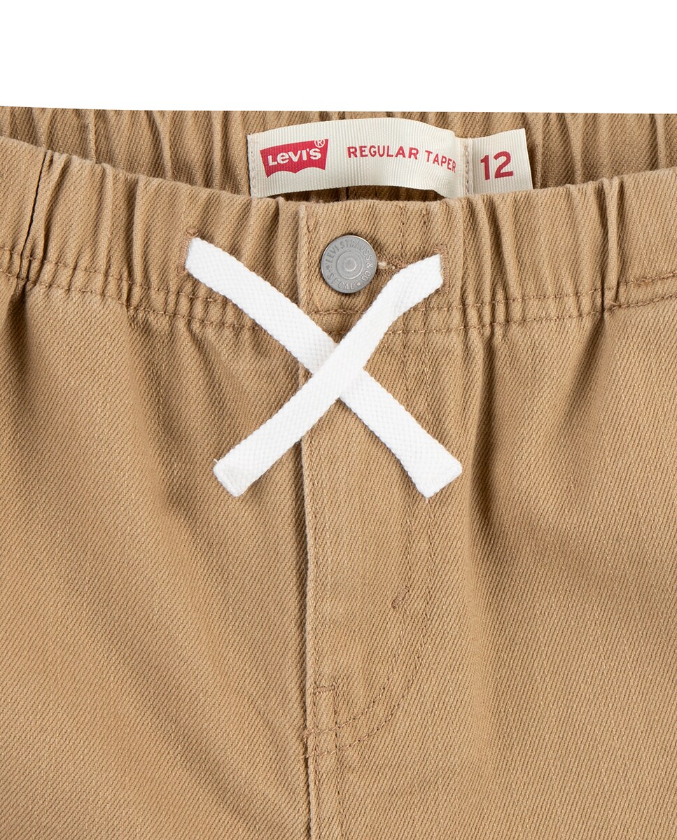 Calças Estreitas Pull On Castanho-3