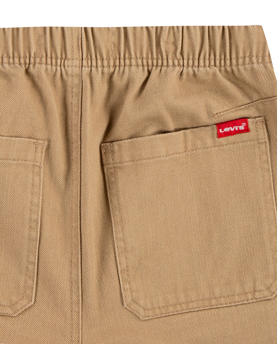 Calças Estreitas Pull On Castanho-4