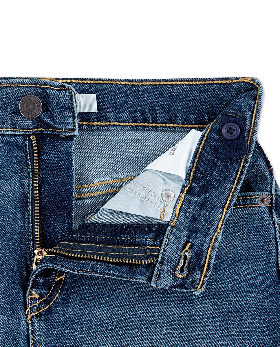 Jeans à Boca de Sino Folgadas e de Cintura Subida Levi's Azul-3
