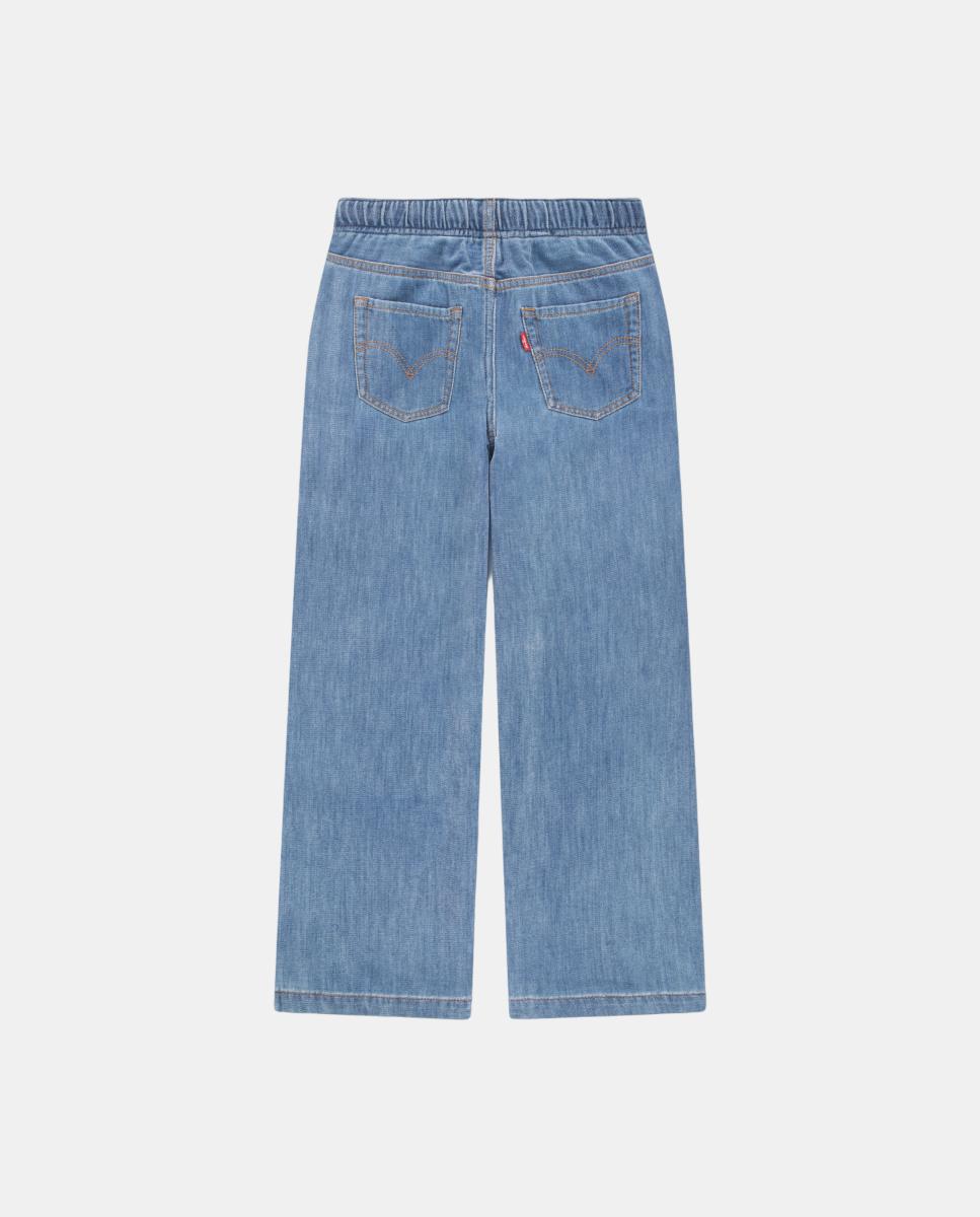 Jeans Folgadas de Cintura Subida e Suave Azul-2