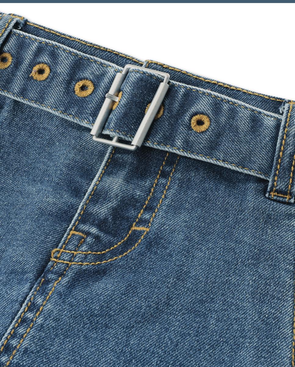 Saia-Calça Plissada com Cinto Levi's Azul-3