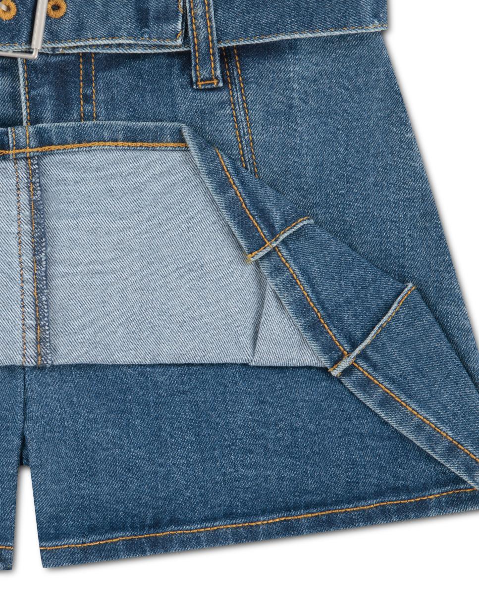 Saia-Calça Plissada com Cinto Levi's Azul-4