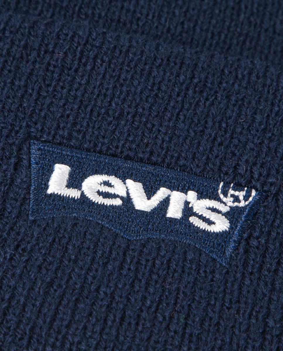Conjunto de Gorro e Luvas de 2 Peças Azul-3