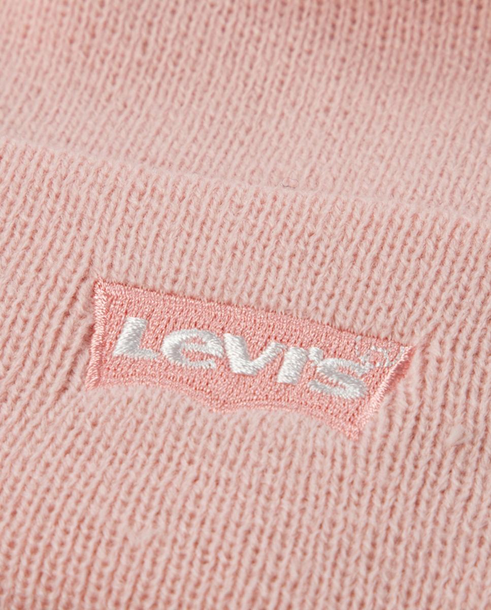 Conjunto de Gorro e Luvas de 2 Peças Rosa-3