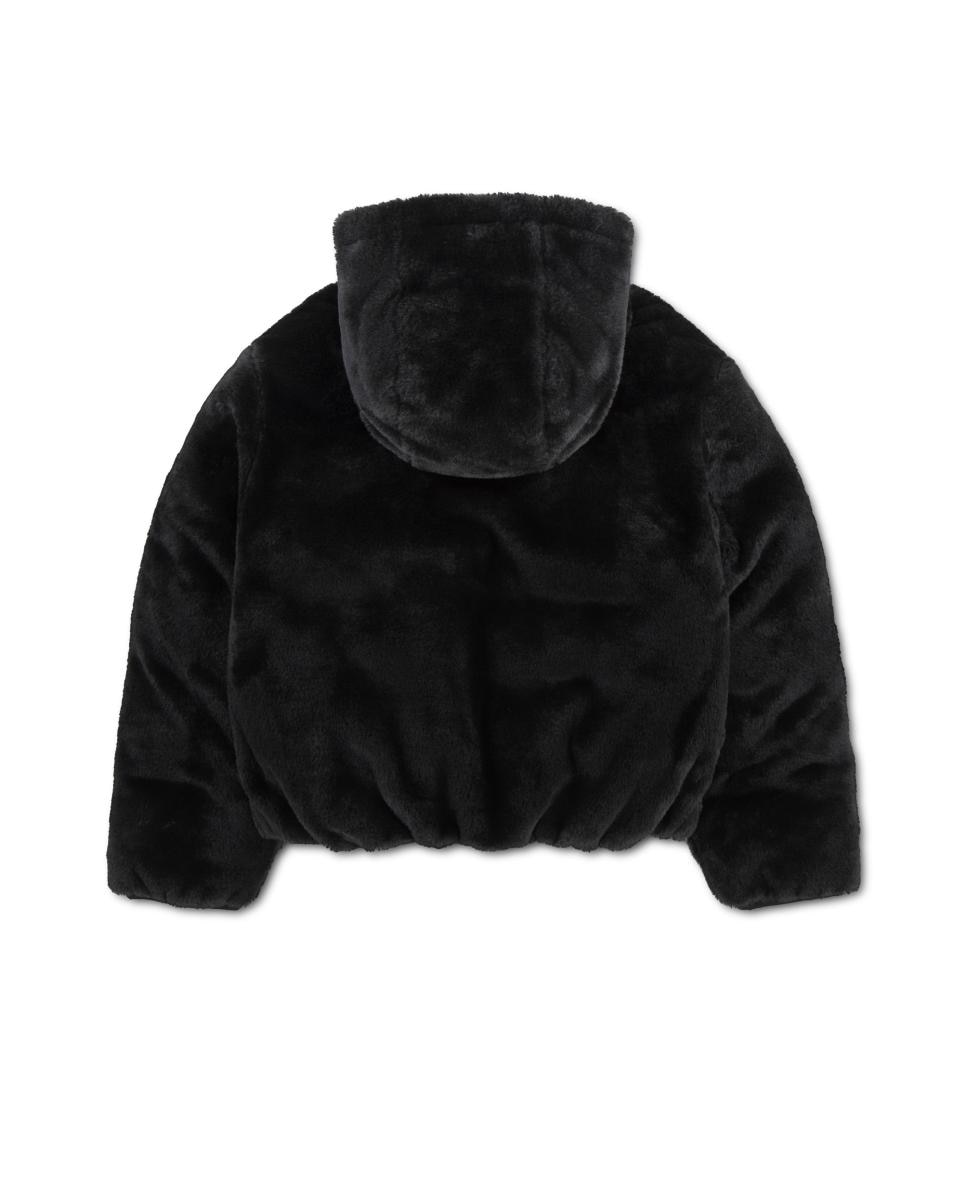 Chaqueta de piel sintética con capucha de Converse - Negro Negro-2
